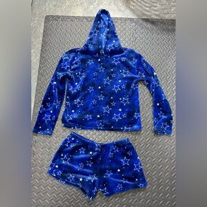 2pc girls hoodie and short set size XXL 18/20